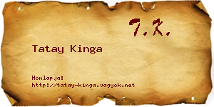 Tatay Kinga névjegykártya