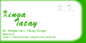 kinga tatay business card